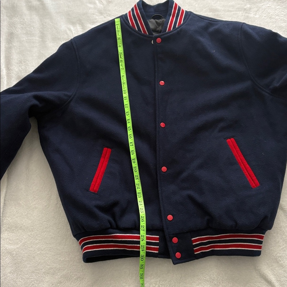 Stewart & Strauss Vintage Varsity Jacket  Blue Wool - Picture 5 of 10